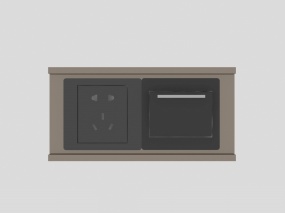 黑色家居开关3D模型